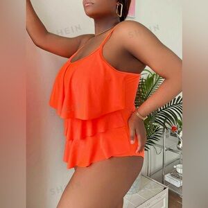 SHEIN Orange One Piece Swimsuit